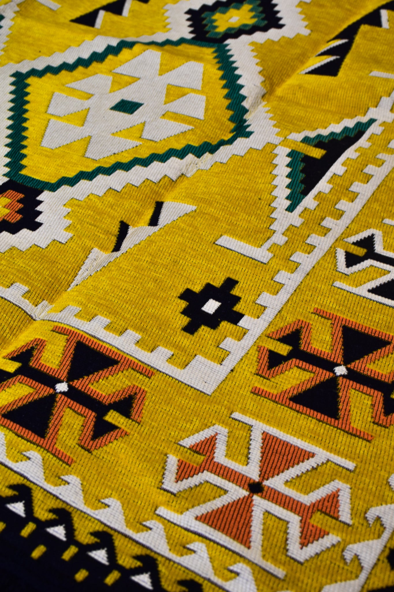 Tapis Aztèque Jaune - Ma boutique