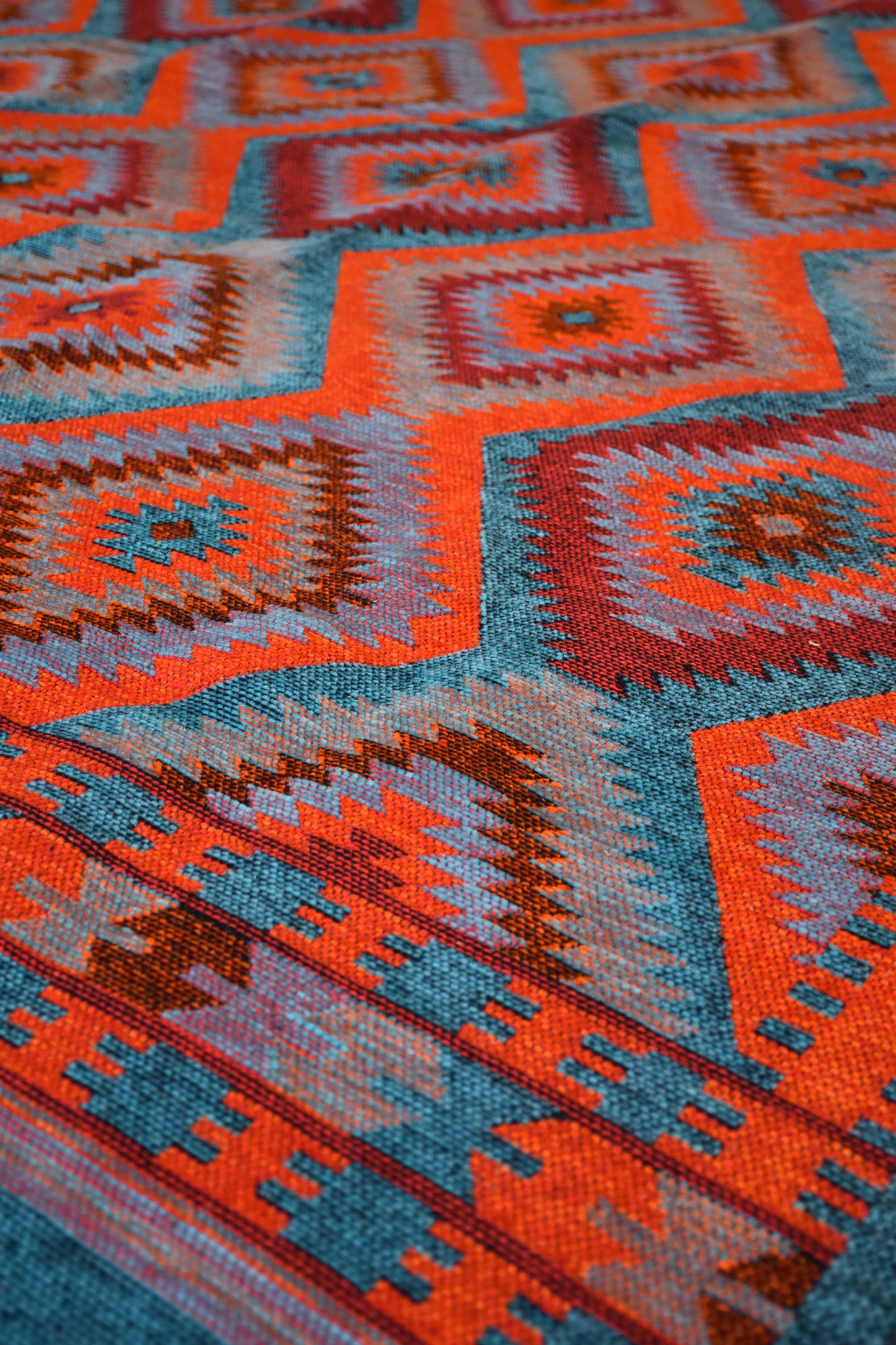 Tapis Les Ottomans Orange-Turquoise - Ma boutique