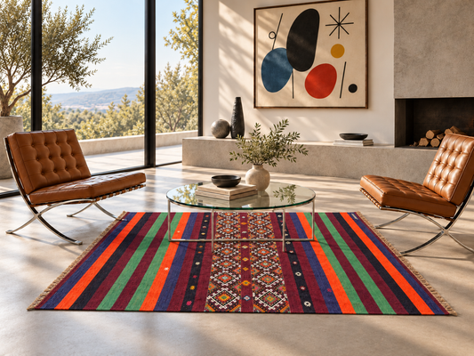 Kilim Sivas incandescent 182 cm X 213 cm - Ma boutique