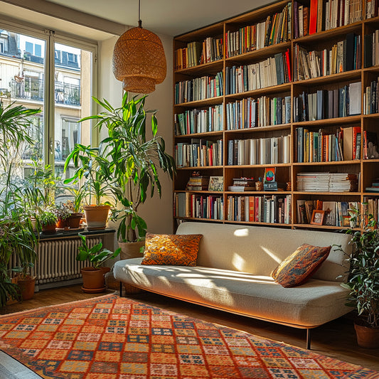 Tapis Byzance Flower Orange - Ma boutique