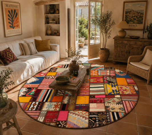Tapis Rond Patchwork - 200cm