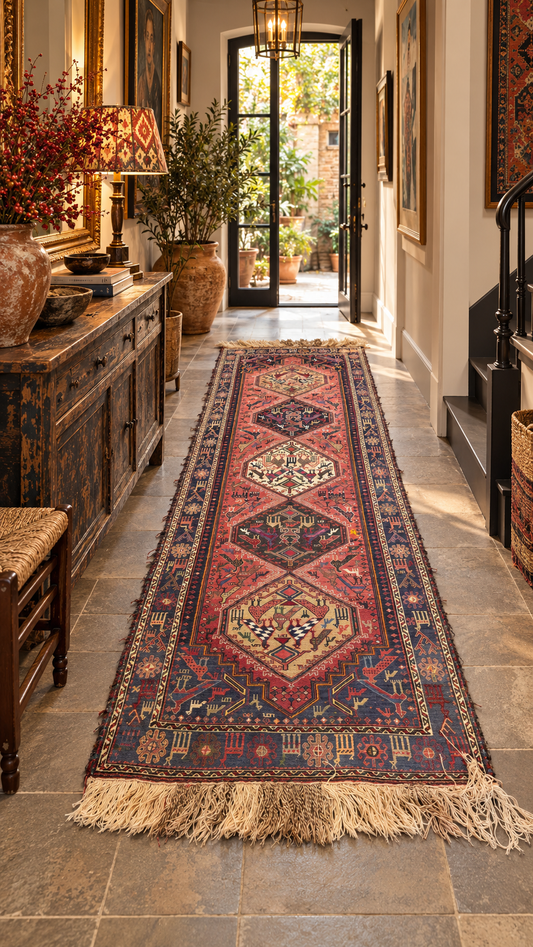 Tapis Shasavan ancien – 105 × 300 cm - Ma boutique