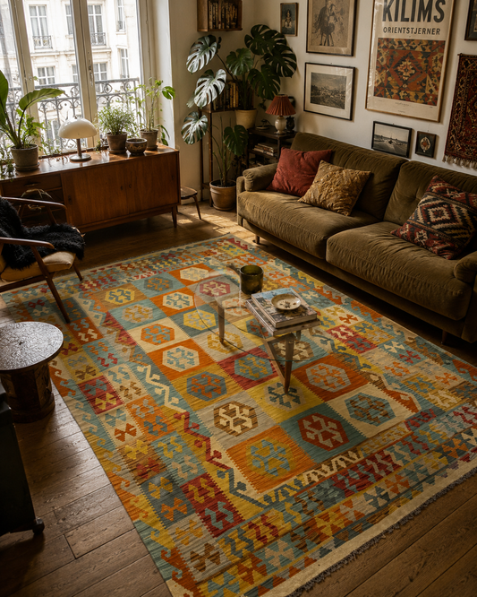 Tapis Kilim Afghan neuf - 293 x 197 cm - Ma boutique