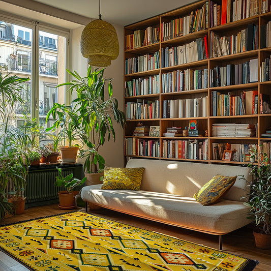 Tapis Aztèque Jaune - Ma boutique