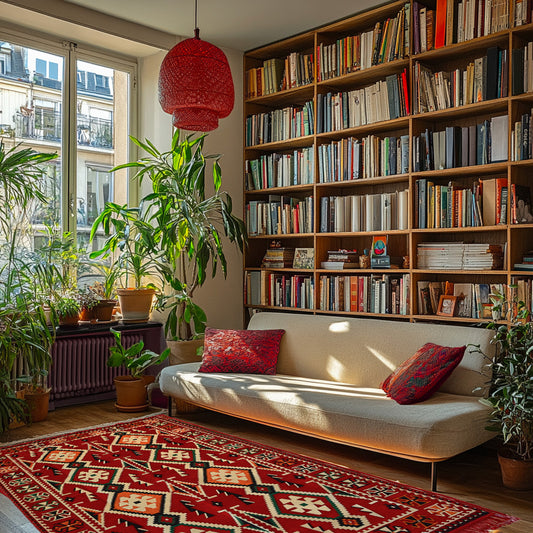 Tapis Aztèque Rouge - Ma boutique