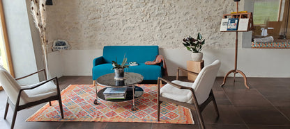 Tapis Byzance Flower Orange - Ma boutique