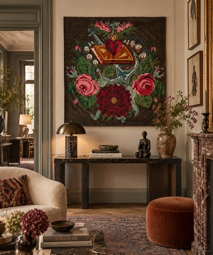 Kilim moldave ancien – 157 × 168 cm – Pièce unique