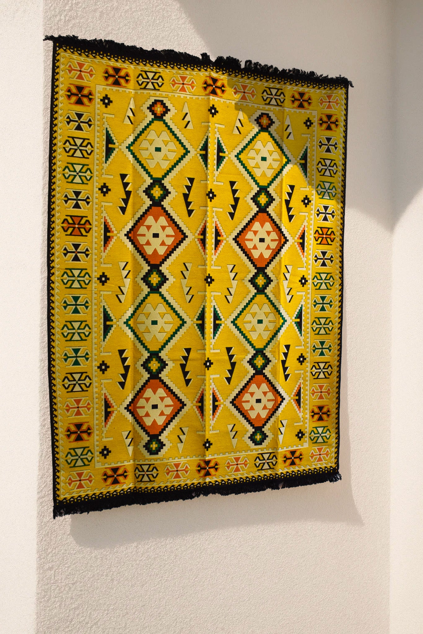 Tapis Aztèque Jaune - Ma boutique