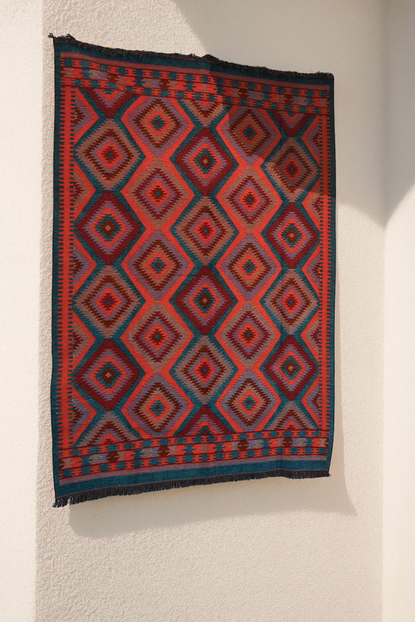 Tapis Les Ottomans Orange-Turquoise - Ma boutique