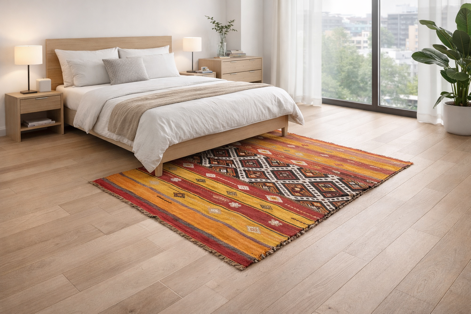 Kilim Cicim orange - Ma boutique
