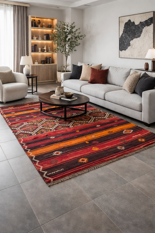 Kilim Sivas rouge-orangé - Ma boutique