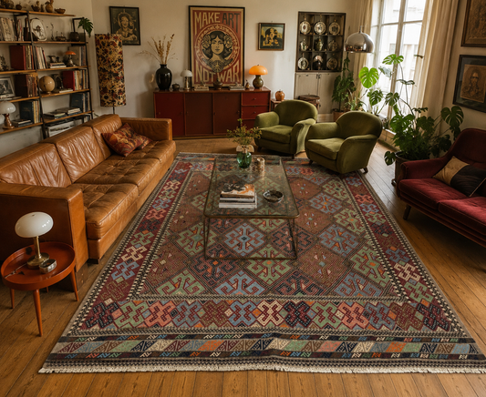 Tapis Cicim fait main – 301 × 245 cm
