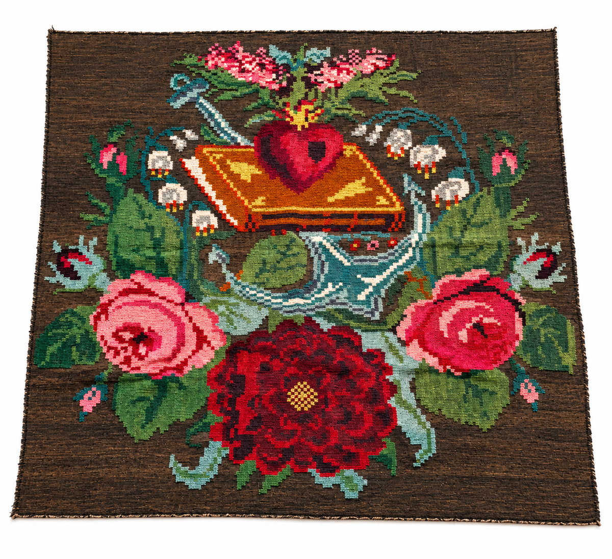 Kilim moldave ancien – 157 × 168 cm – Pièce unique
