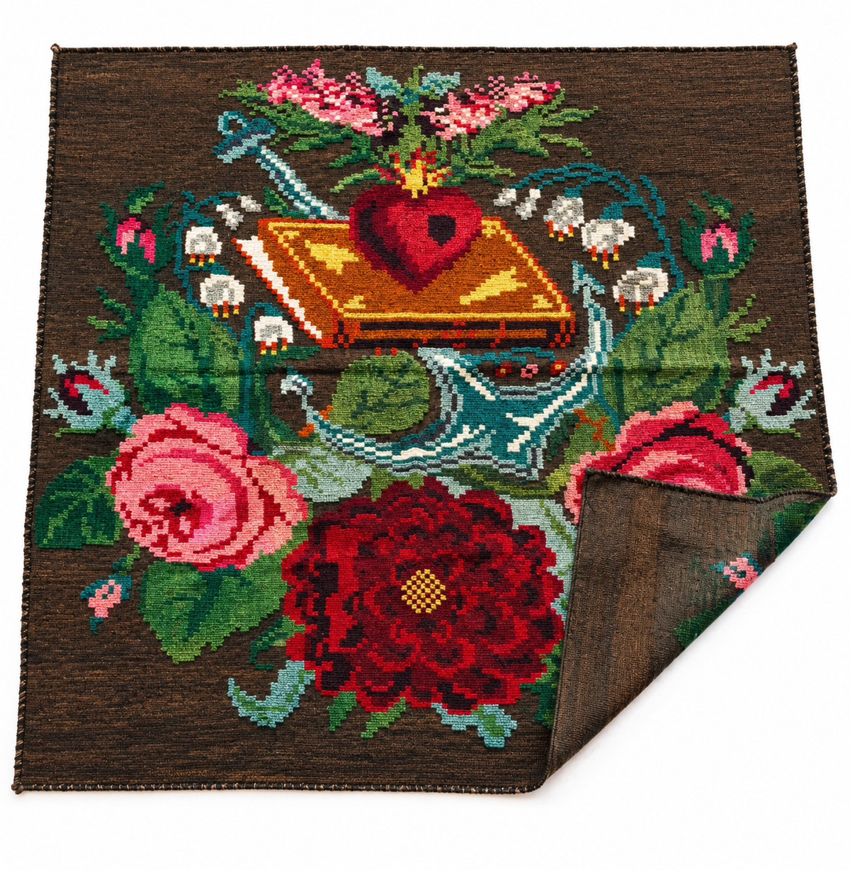 Kilim moldave ancien – 157 × 168 cm – Pièce unique