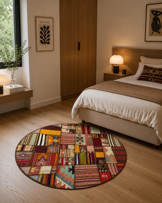 Tapis Rond Patchwork - 145 cm
