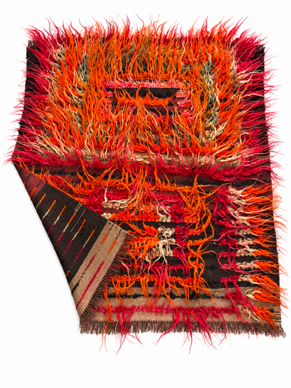 Tülü turc ancien – 126 × 115 cm – Pièce unique