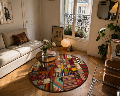 Tapis Rond Patchwork - 145 cm