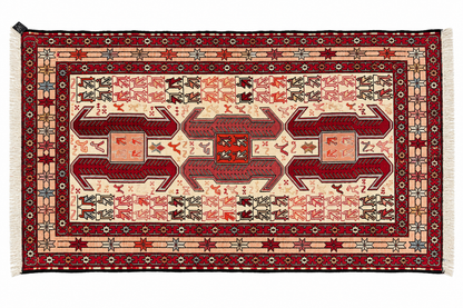 Tapis Shasavan ancien – Soie – Iran – 98 × 150 cm
