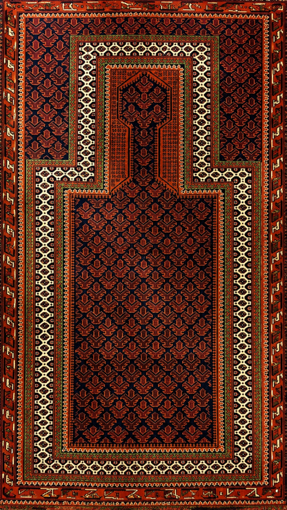Tapis Beluch en laine – 90 × 150 cm