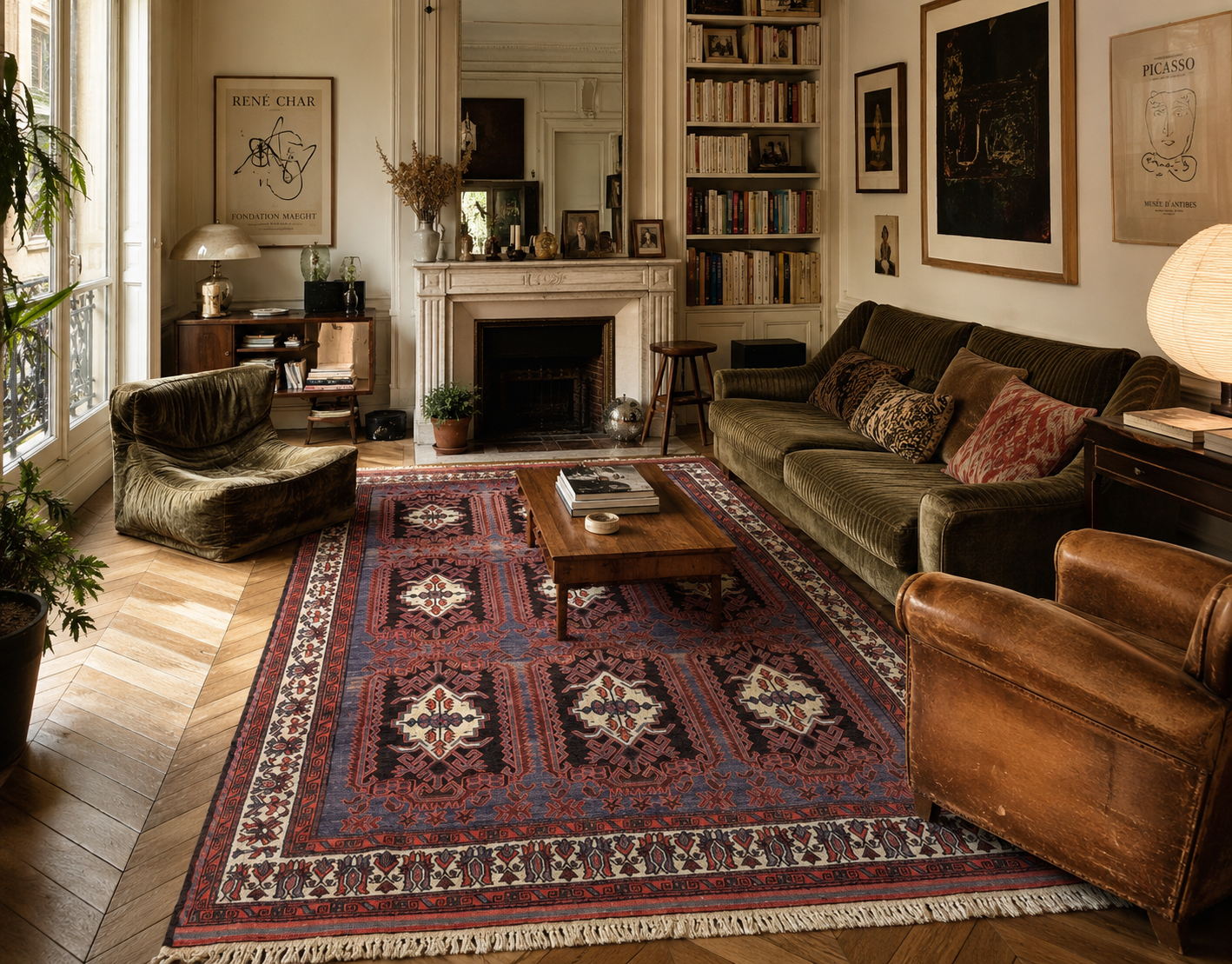 Tapis Soumak fait main – 188 × 295 cm