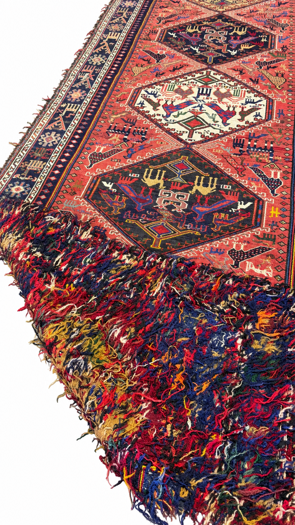 Tapis Shasavan ancien – 105 × 300 cm