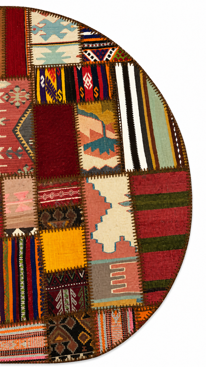 Tapis Rond Patchwork - 145 cm
