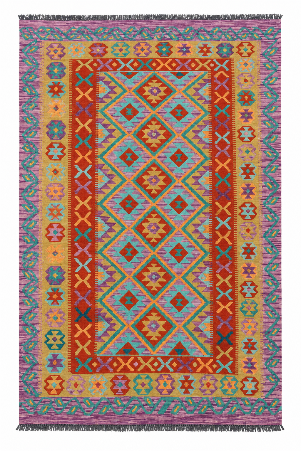 Kilim Afghan – 121 × 195 cm – Pièce unique
