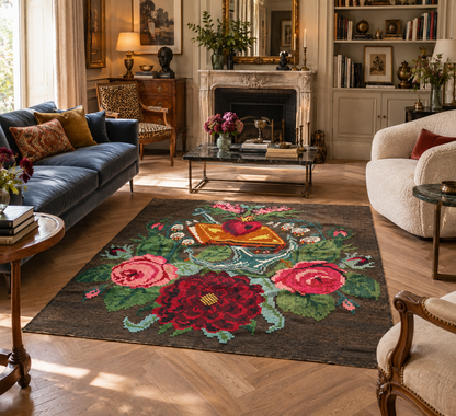 Kilim moldave ancien – 157 × 168 cm – Pièce unique