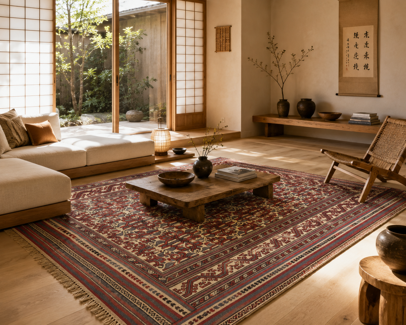 Tapis Soumak fait main – 195 × 290 cm