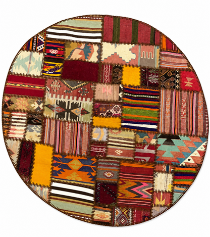 Tapis Rond Patchwork - 145 cm