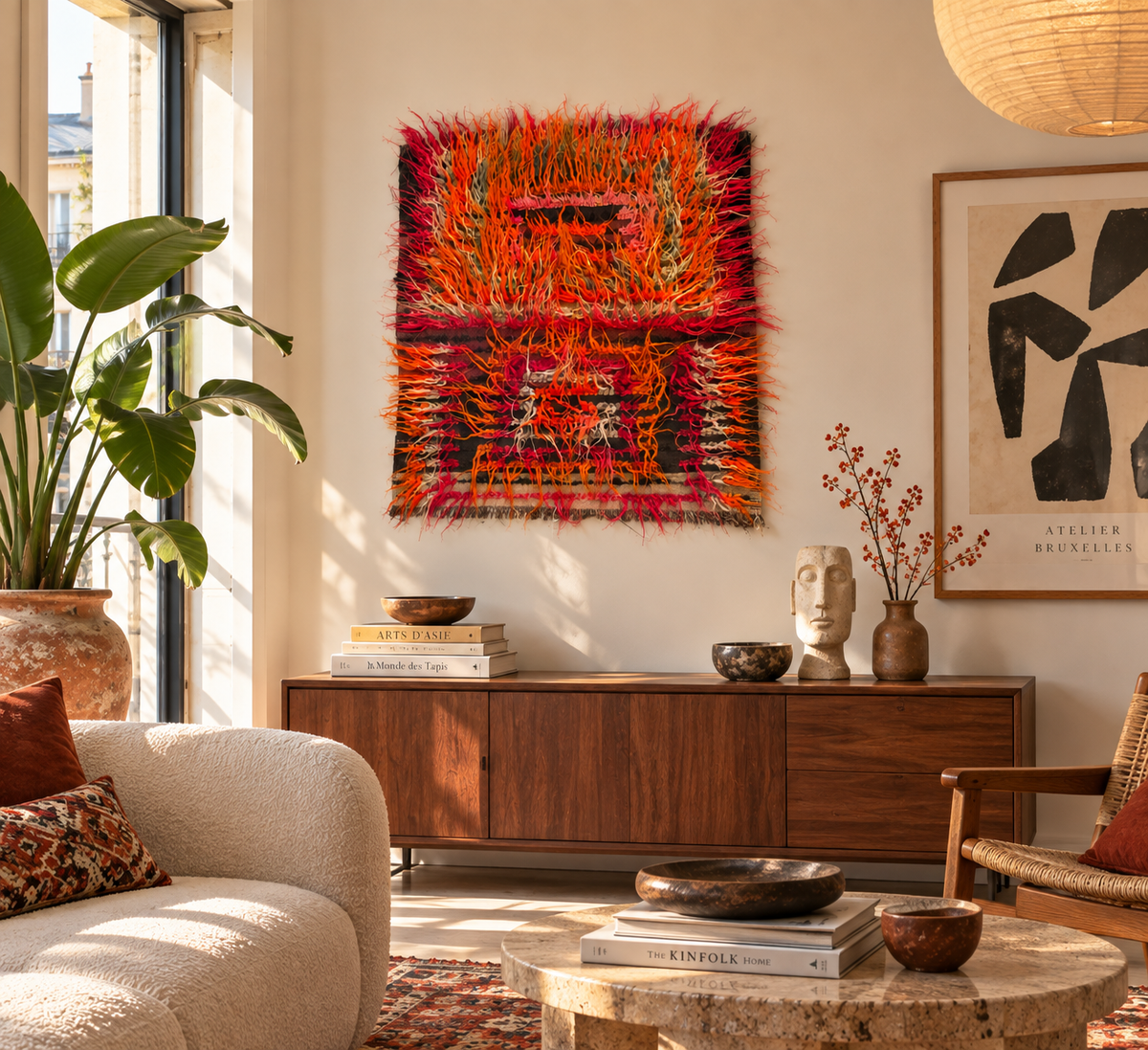 Tülü turc ancien – 126 × 115 cm – Pièce unique