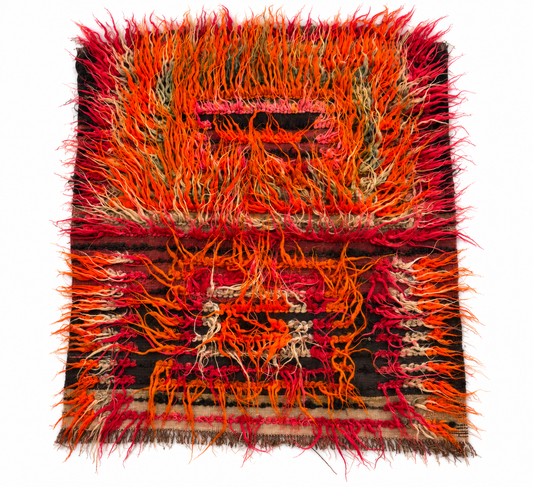 Tülü turc ancien – 126 × 115 cm – Pièce unique - Ma boutique