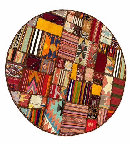 Tapis Rond Patchwork - 145 cm