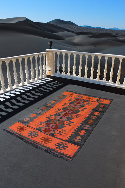 Tapis Les Ottomans Orange Gris Lien - Ma boutique